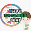 塩以外のミネラル補給法【前編】